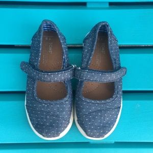 Toms Cadbury polka dot Mary Jane style shoes